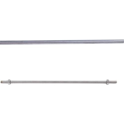 1Pc 320mm x M8 Stainless Steel Thread Bar Stock Rod Silver Tone & 1Pc 304 Stainless Steel Capillary Tube Tool OD 8mm x 6mm ID, L