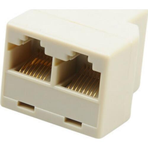 10Pcs Connector Adapter 1 To 2 Way LAN Ethernet Network Cable RJ45 Female Splitter Connector Adapte