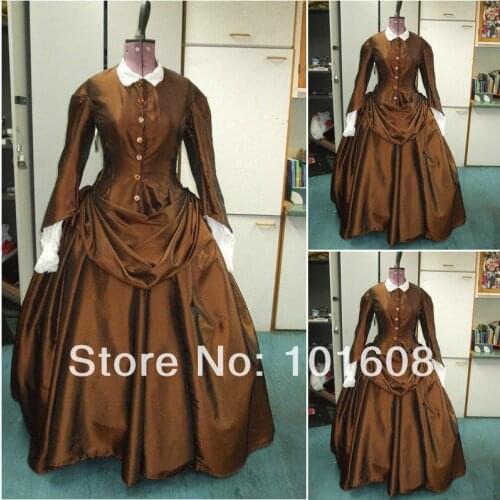 1860S Victorian Corset Gothic/Civil War Southern Belle Ball Gown Dress Halloween dresses US 4-16 V-1409