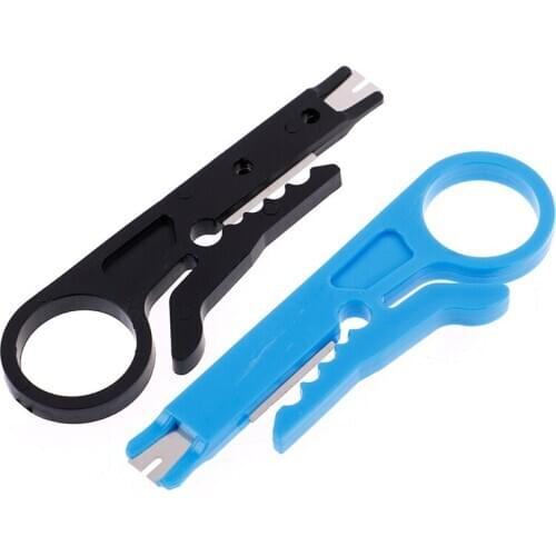 2Pcs Mini Wire Stripper Knife Crimper Pliers Cable Wire Cutter Stripper Tool 3colors