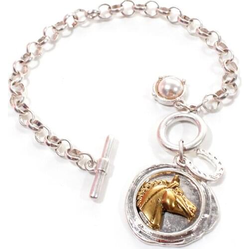 2020 New Fashion Gold Color Horse Head Pendant Bracelets For Women Girl Charms Bracelet Best Gift Summer Jewelry