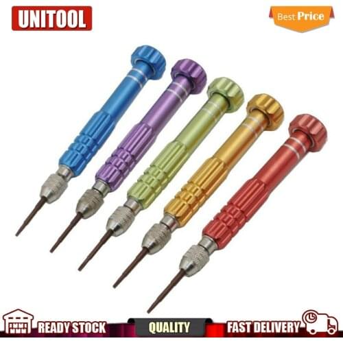 5 In 1 Aluminum Screw Driver Disassemble Maintenance Tools Combination Precision Random Color Screwdriver Set For Phone