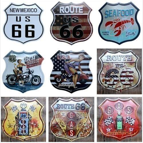 66 Metal Irregular Tin Signs Advertising Restaurant Beer Bar Coffee board Wall Pub Home Art Poster Retro Decorative Plates USA