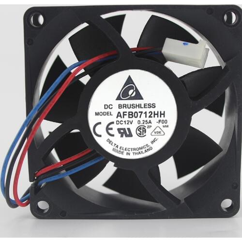 7025 7 cm 3 thread double ball cooling fan 12V 0.25A AFB0712HH