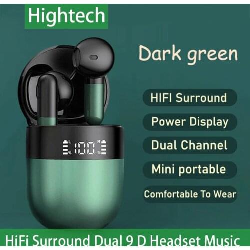 Hightech Wireless Headphone HiFi Surround Music Headset Bluetooth Earphones Waterproof Sport For Huawei Iphone OPPO Xiaimi