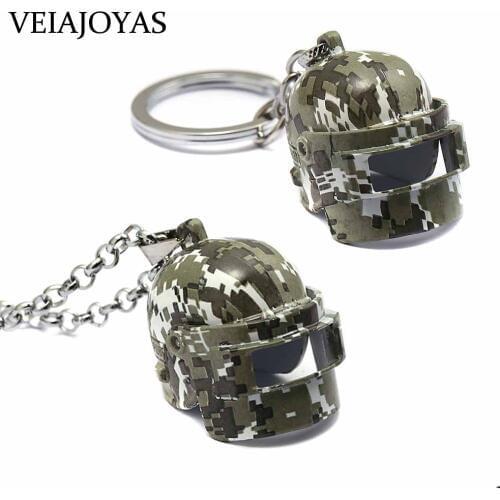 Game PUBG Keychains Helmet 98K AWM Playerunknowns Battlegrounds Cosplay Props Armor Shield Model Alloy Key Chain Charms Jewelry