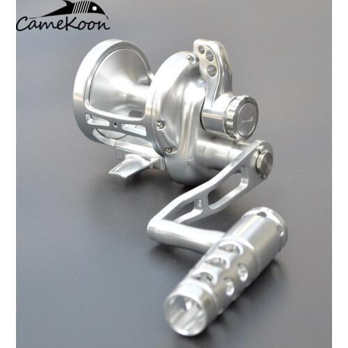 CAMEKOON Conventional Lever Drag Saltwater Fishing Reel 35KG Max Drag 9+2 Ball Bearings Full Metal Jigging Reel