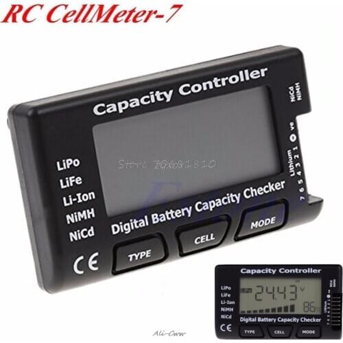 Digital Battery Capacity Checker RC CellMeter 7 For LiPo LiFe Li-ion NiMH Nicd