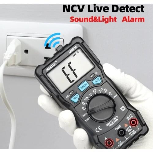 MESTEK DM91A True-RMS Digital Multimeter Button 9999/8000 Counts AC/DC Voltage Ammeter Current Ohm Auto Range Multitester