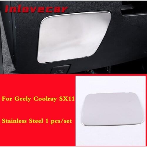 For Geely Coolray SX11 2018 2019 2020 Cab storage box trim interior decoration stainless steel car styling accessories 1pcs