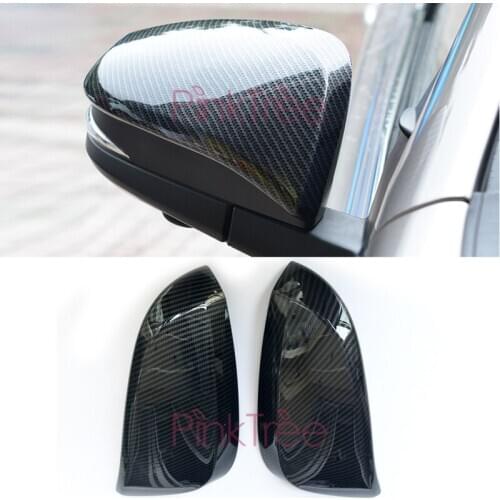 For Toyota Hilux Revo SR5 AN120 AN130 2015 2016 2017 2018 Carbon Fiber Color Side Wing Mirror Cover Styling Accessories