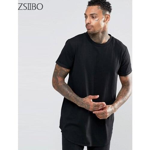 Harajuku Streetwear Hip Hop Off White Long Line Tee Shirt mens fashion Clothing loose fit tshirt Punk liverpool funny t shirts