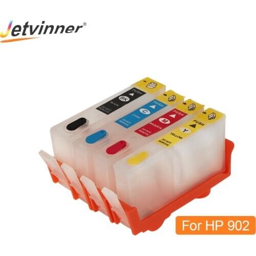 Jetvinner For HP902 HP 902 Refillable Ink Cartridge With ARC chips For HP OfficeJet Pro 6950 6951 6954 6956 6958 6960 Printers