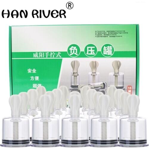 Hand twist type cupping apparatus 18 household extraction tank type vacuum cupping tank rotary magnetic therapy