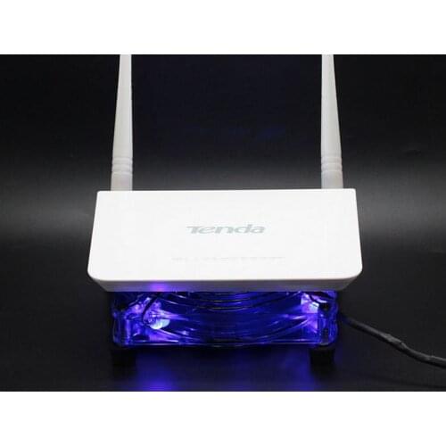 DIY cooler tv box 5V 120mm wireless routing radiator broadband cat LED Blu ray USB quiet plastic mesh plus silicone foot pad