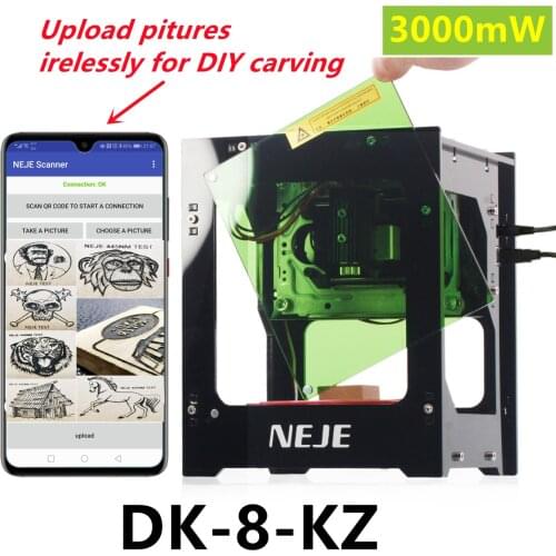 NEJE DK-8-KZ 3000mw multi-function laser Engraver, 445nm Wood Router Desktop Laser Printer Cutting Machine