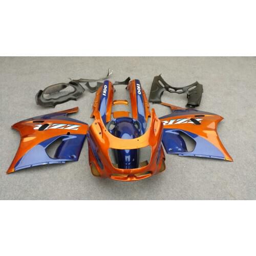 Custom Fairing kit for KAWASAKI Ninja ZZR1100D 93 00 01 03 ZZR 1100 ZX11 1993 2001 2003 ABS Orange blue Fairings set+Gifts KW04
