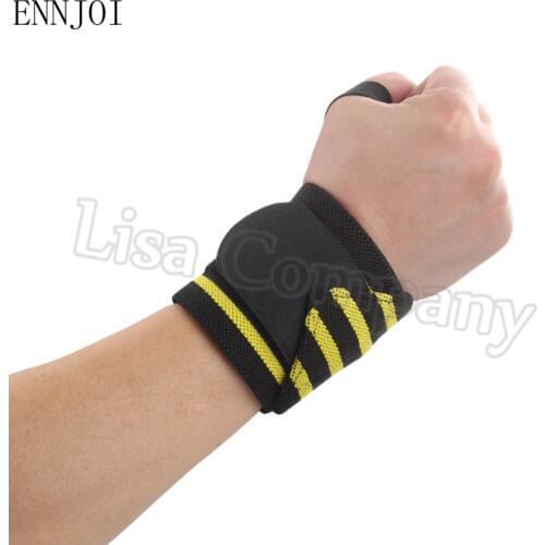 New one pair Polyester Wristbands Sport Sweatband Hand Band Wrist Brace Support Gym Volleyball Basketball Wraps Guards