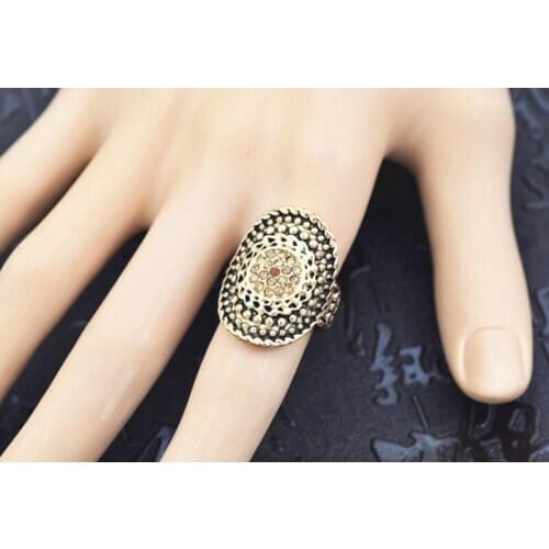 New European And American Cross-Border Jewelry, Oval Retro Fashion Diamond Ring, Fashionable Womens Ring, Jewelry