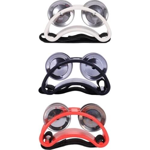 Foot Tambourine Percussion with Steel Jingles for Cajon & Guitar Players