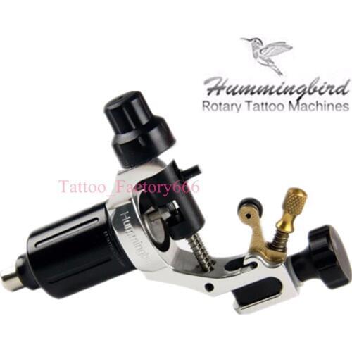 Original Hummingbird Silver Gen 1 Rotary Tattoo Machine Swiss Motor Free RCA Cord