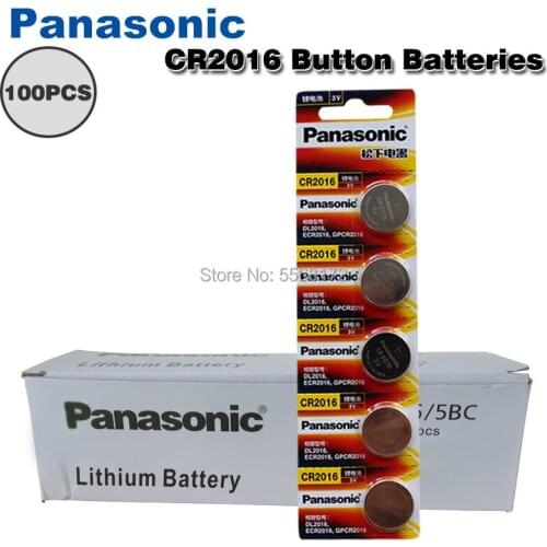 100PCS Original Panasonic Top Quality Lithium Battery 3V cr2016 Button Battery Watch Coin Batteries cr 2016 DL2016 ECR2016