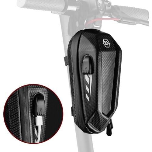 Bicycle Front Bag Hard Shell Waterproof USB Slot High-brightness Reflective Pattern Electric Scooter Package Motorcycle Head Bag