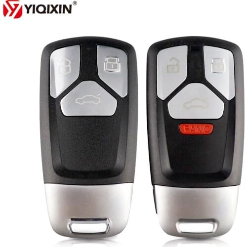 YIQIXIN 3/4 Button Remote Smart Car Key Shell For Audi TT A4 A5 S4 S5 Q7 SQ7 2017 2018 2019 Replacement Case Cover Accessories