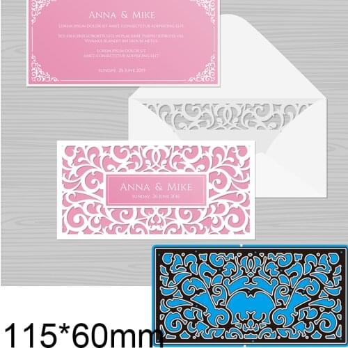 Cutting Dies Hollow Creative Flower Card Decor New for Decoration Scrapbooking Stencil Paper Craft Album Template 115mm*60mm