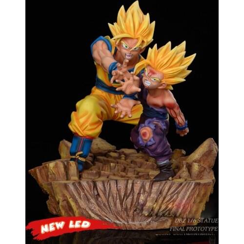 [Yihong] Wukong Wufan Father And Son Wave LED Platform GK Limited Edition Statue Hand-Made Model
