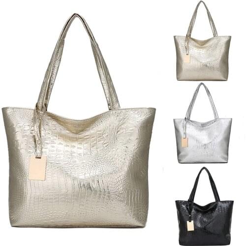 Alligator Shoulder Bag for Women 2021 Ladies Fashion Crocodile-pattern Solid Large Capacity Bags Shopping Tote Travel Handbags