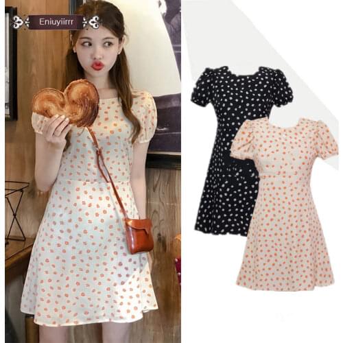 Summer Mini Dresses Hot Sales Woman Korea Japan Preppy Style Cute Sweet Girls O Neck Black Dot Dress E9532