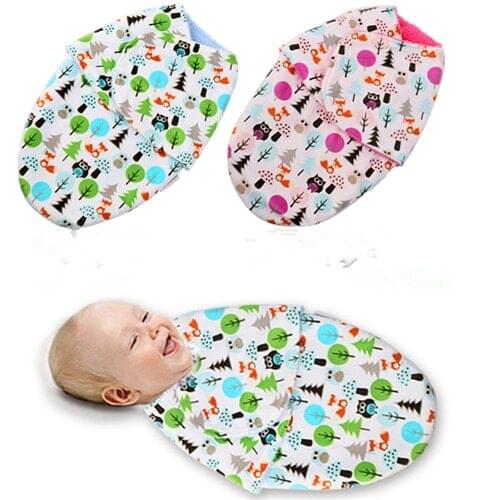 Winter Baby Swaddle Wrap Soft Envelope For Newborn Baby Blanket Swaddle Owl Sleeping Bag Infant Bedding Animal