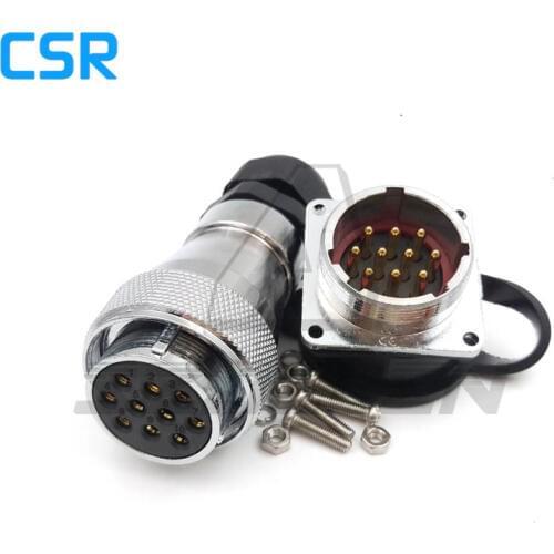 WF28 serie 10 pin waterproof connector , industrial powercable connector, IP67 male female Mechanical power cable
