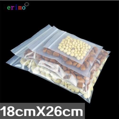 100pcs free shipping 30wire PE 18 * 26 cm self-sealing bag thick sealing bag dry seafood packaging bag