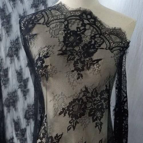 High-quality export to Europe and the United States big full-length lace eyelash lace 150cm wide handmade DIY apparel dress