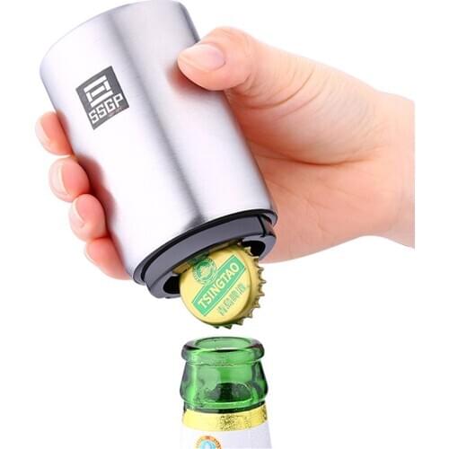 Automatic Beer Bottle Opener Stainless Steel Wine Beer Soda Glass Cap Bottle Opener Portable Bar Accessories