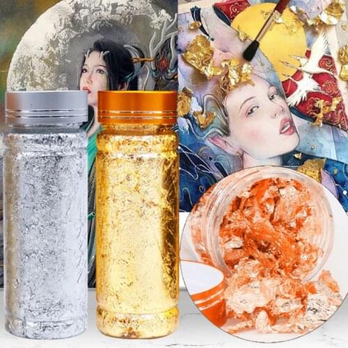 10g Gold Silver Foil Decorative Paper Resin Mold Fillings Shiny Sequins Glitters Filling Materials Resin Jewelry Making