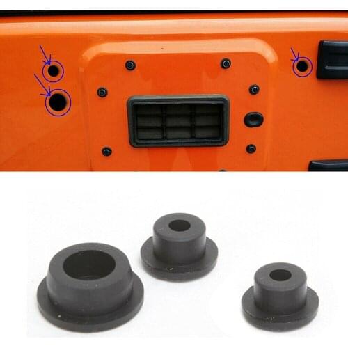 For Jeep Wrangler JK 07-17 Tailgate Plug Set Spare Tire Carrier Delete Rubber