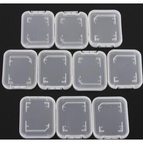 Home portable Not Easy To Lose 1 Storage Box SD Card tplastic box Transparent T6E3