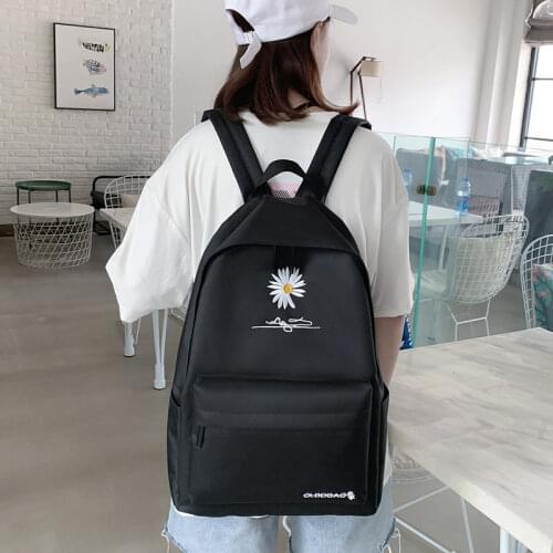 New Fashion Women Backpack Cartoon Print School Bag For Teenage Girls Large Capacity Nylon Waterproof Student Travel Backpacks