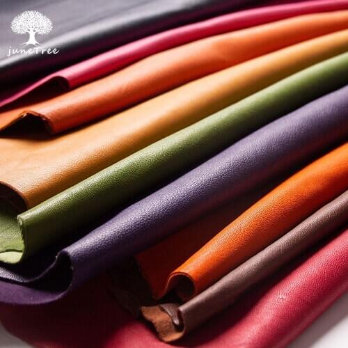 Junetree veg. tanned goat skin leather colors Genuine leather vegetable tanned leather craft shoe clothes thick 1.0 to 1.3 MM
