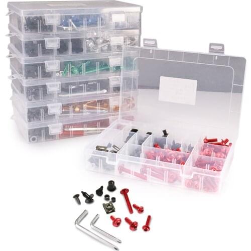 194PCS Motorcycle M5 M6 Fairing Bolts Kit Bodywork Nut Clips Screws Fasteners Universal For Honda Yamaha Suzuki Kawasaki Chopper