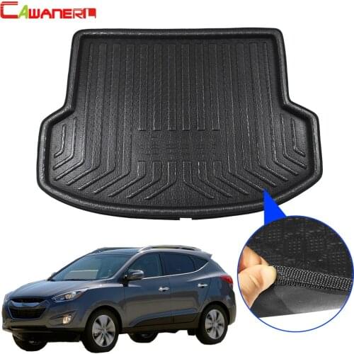 Cawanerl Car Trunk Mat Tray Boot Liner Tail Cargo Carpet Mud Kick Floor Luggage Pad For Hyundai Tucson (LM) IX35 2010-2015