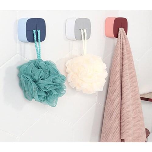 Kitchen Towel Hook Towel Stopper Rag Clip Self-Adhesive Wall Mount Square Dish Towel Holder Household Storage Hanger