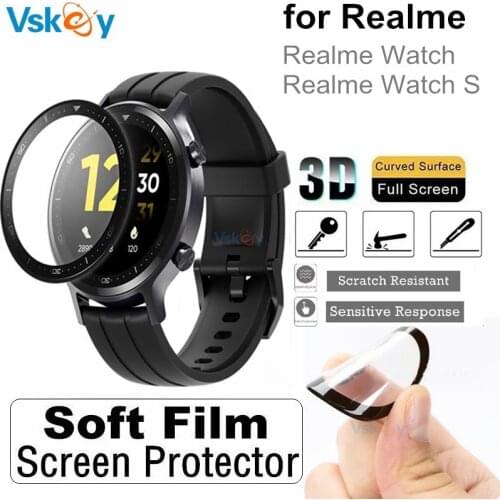 10PCS 3D Curved Edge Soft Screen Protector for Realme Watch S Full Coverage Anti-Scratch Protective Film (Non Tempered Glass)