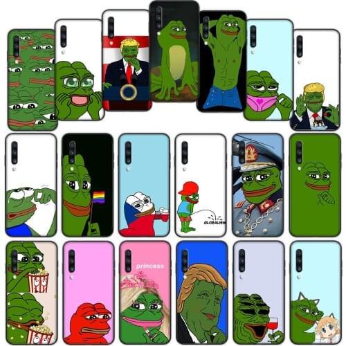 Cute Frog Pepe Animal funny Soft Cover Case for Samsung Galaxy Note 8 9 A01 A60 M10 M20 M30 M40 M30S S8 S9 Plus