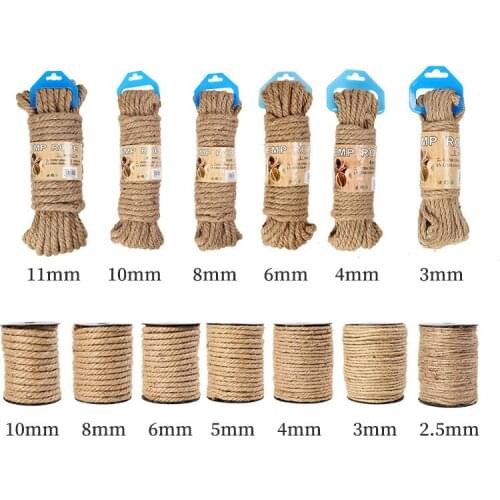 Natural Jute Hemp Rope Natural Jute String Twine Craft Rope for DIY Gift Wrapping Gardening Parcel Packing and DIY Craft