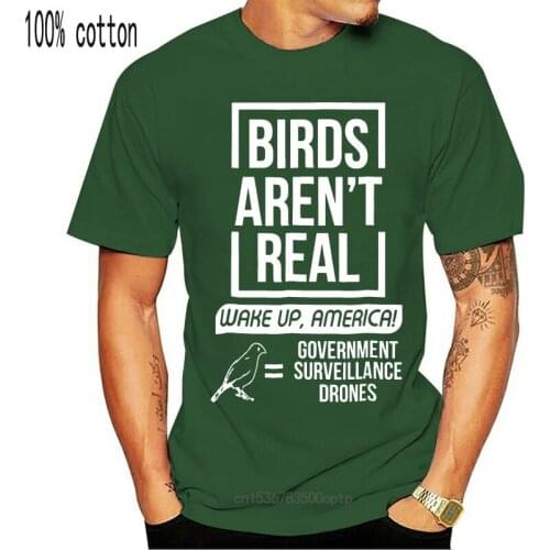 New Birds Arent Real Wake up America Black T-shirt S-3XL
