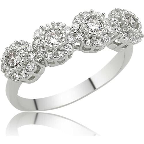 Original silver , Flowering Five stones ,Ring, Good Quality and Affordable Three and Five stones Rings Types